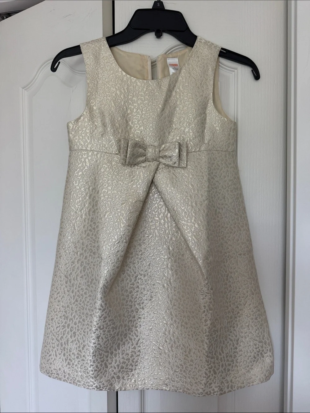 Gymboree Ivory Shimmer Bow-Front Formal Dress